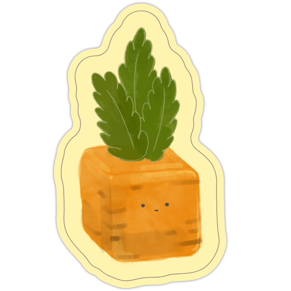 Die-Cut Sticker 3-Pack: Carl the Carrot