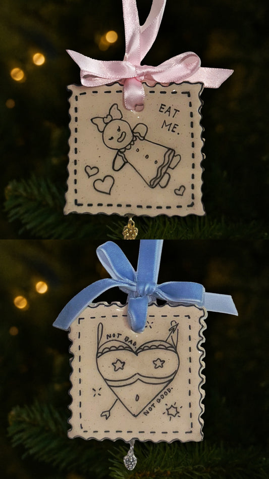 Xmas & O's Stamp Ornaments: The Nice or Naughty Bundle