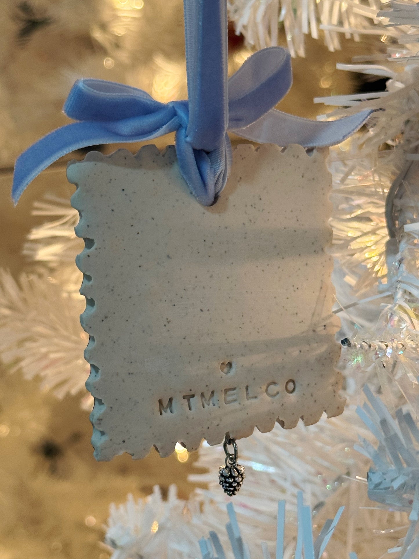 X-mas & O's "Not Bad Not Good" Stamp Ornament (READY TO SHIP)