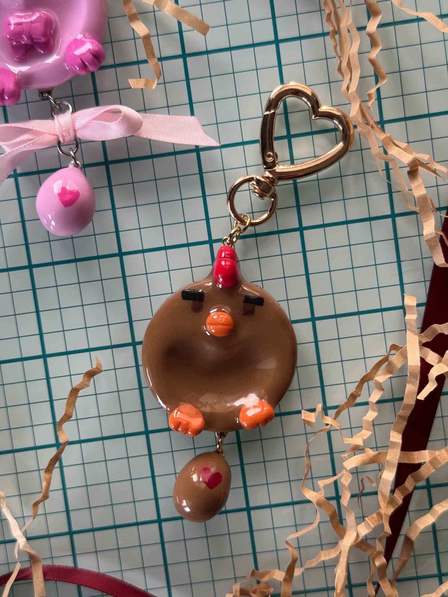 [PRE-ORDER] Pixel Chicken Worry Stone: Love Bird Series - "Dawn" (Brown)