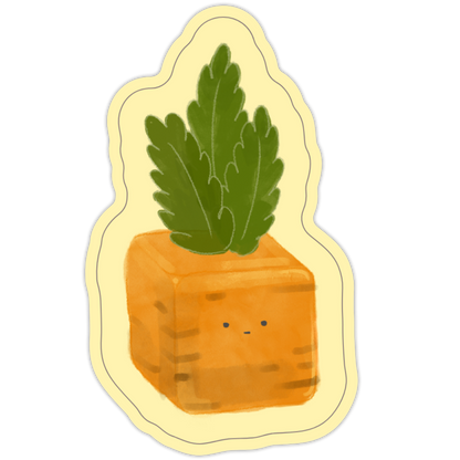 Die-Cut Sticker 3-Pack: Carl the Carrot