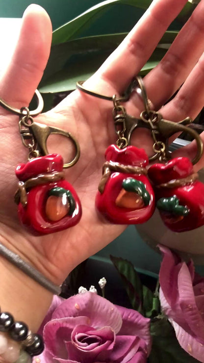 Seed Pouch Charm Keychain